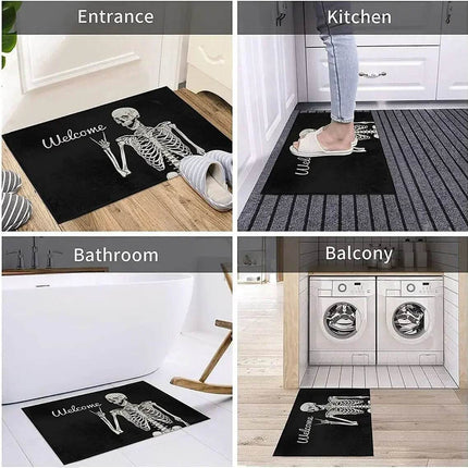 Funny Home Skull Skeleton Halloween Doormat - Doormat - LOUSIDREAM - Mad Fly Essentials
