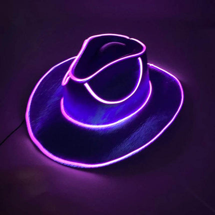 Funny LED Pearlescent Cowboy Costume Hat Party Essentials - Party Essentials - LEDIT - Mad Fly Essentials