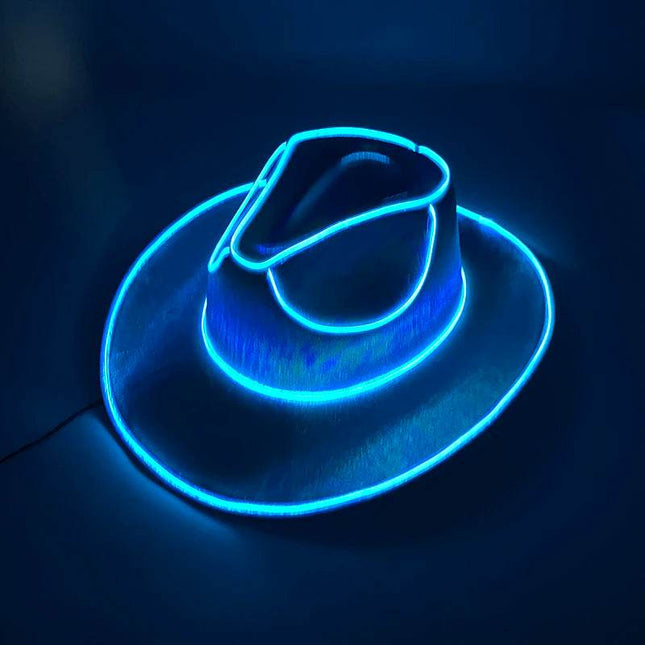 Funny LED Pearlescent Cowboy Costume Hat Party Essentials - Party Essentials - LEDIT - Mad Fly Essentials