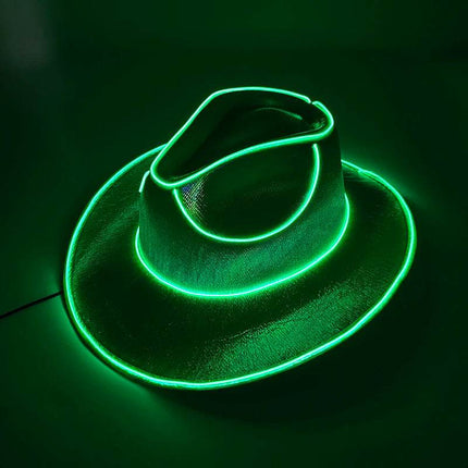 Funny LED Pearlescent Cowboy Costume Hat Party Essentials - Party Essentials - LEDIT - Mad Fly Essentials