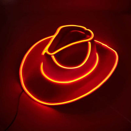 Funny LED Pearlescent Cowboy Costume Hat Party Essentials - Party Essentials - LEDIT - Mad Fly Essentials