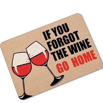 Funny Wine Quotes Floor Non - slip Kitchen Doormat - Doormat - Retro Rugs - Mad Fly Essentials