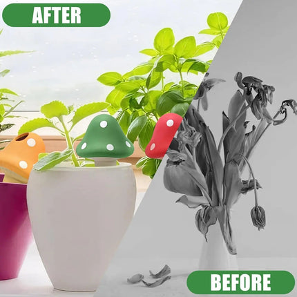 Garden Decor Auto 4pc Ceramic Mushroom Water Dripper - Garden Decor - Garden Pros - Mad Fly Essentials
