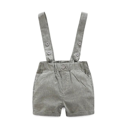 Gentleman Outfit Baby Boy Blue Grey Plaid Clothing Set - Gentleman Outfit - Top and top - Mad Fly Essentials