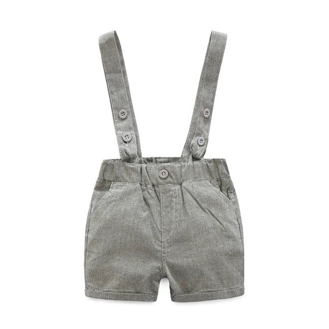 Gentleman Outfit Baby Boy Blue Grey Plaid Clothing Set - Gentleman Outfit - Top and top - Mad Fly Essentials