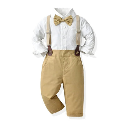 Gentleman Outfit Baby Boy Blue Grey Plaid Clothing Set - Gentleman Outfit - Top and top - Mad Fly Essentials