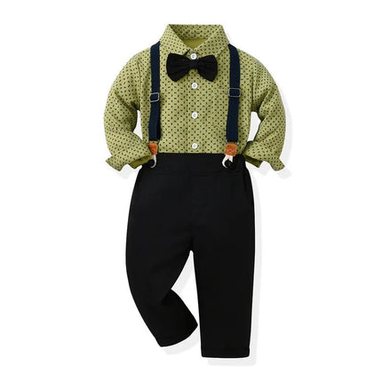 Gentleman Outfit Baby Boy Blue Grey Plaid Clothing Set - Gentleman Outfit - Top and top - Mad Fly Essentials