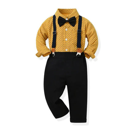 Gentleman Outfit Baby Boy Blue Grey Plaid Clothing Set - Gentleman Outfit - Top and top - Mad Fly Essentials