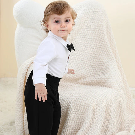 Gentleman Outfit Baby Boy Bow Formal Outfit - Gentleman Outfit - Top and top - Mad Fly Essentials