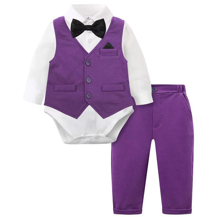 Gentleman Outfit Baby Boy Bow Formal Outfit - Gentleman Outfit - Top and top - Mad Fly Essentials