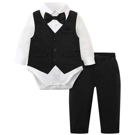 Gentleman Outfit Baby Boy Bow Formal Outfit - Gentleman Outfit - Top and top - Mad Fly Essentials
