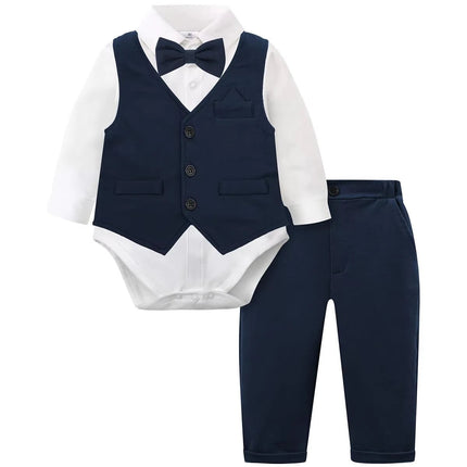 Gentleman Outfit Baby Boy Bow Formal Outfit - Gentleman Outfit - Top and top - Mad Fly Essentials