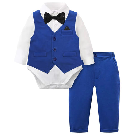 Gentleman Outfit Baby Boy Bow Formal Outfit - Gentleman Outfit - Top and top - Mad Fly Essentials