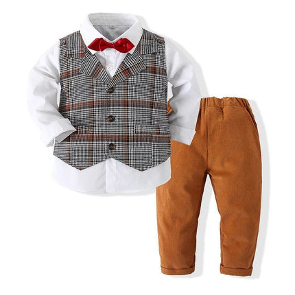 Gentleman Outfit Baby Boy Formal Costume Suit - Gentleman Outfit - BabyBoo - Mad Fly Essentials