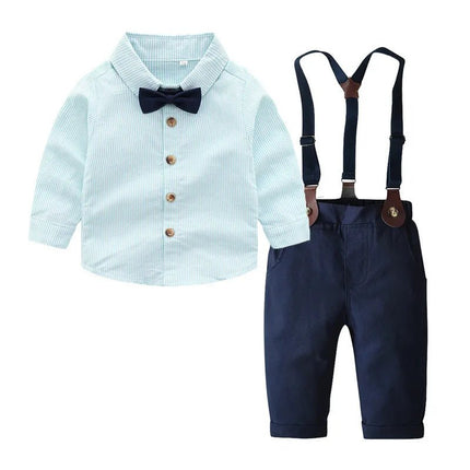 Gentleman Outfit Baby Boy Plaid Top Pants Suspender Outfit - Gentleman Outfit - Top and top - Mad Fly Essentials