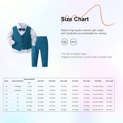 Gentleman Outfit Boy Bow Tie 4pc Tuxedo Clothing Set - Gentleman Outfit - Tiaobug - Mad Fly Essentials