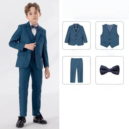 Gentleman Outfit Boy Formal Floral Purple Black Wedding Set - Gentleman Outfit - PsyMonster - Mad Fly Essentials