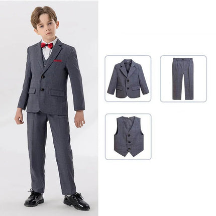Gentleman Outfit Boy Formal Floral Purple Black Wedding Set - Gentleman Outfit - PsyMonster - Mad Fly Essentials