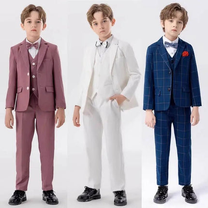 Gentleman Outfit Boy Formal Floral Purple Black Wedding Set - Gentleman Outfit - PsyMonster - Mad Fly Essentials