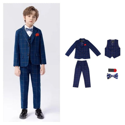 Gentleman Outfit Boy Formal Floral Purple Black Wedding Set - Gentleman Outfit - PsyMonster - Mad Fly Essentials