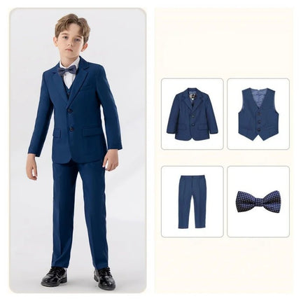 Gentleman Outfit Boy Formal Floral Purple Black Wedding Set - Gentleman Outfit - PsyMonster - Mad Fly Essentials