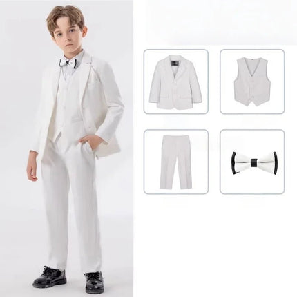 Gentleman Outfit Boy Formal Floral Purple Black Wedding Set - Gentleman Outfit - PsyMonster - Mad Fly Essentials