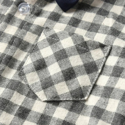 Gentleman Outfit Boys Long Plaid Top Suspenders Outfit - Gentleman Outfit - DIIMUU - Mad Fly Essentials