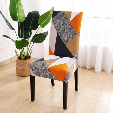 Geometric Elastic Dining Chair Cover Slipcover - Slipcover - Housmife - Mad Fly Essentials