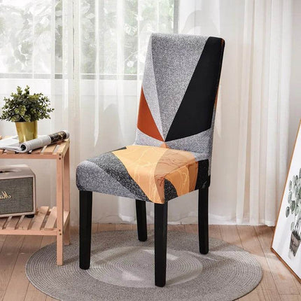 Geometric Elastic Dining Chair Cover Slipcover - Mad Fly Essentials