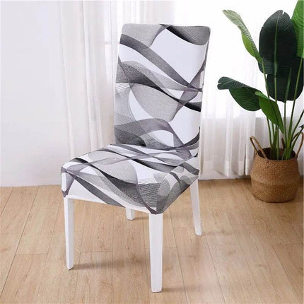 Geometric Elastic Dining Chair Cover Slipcover - Slipcover - Housmife - Mad Fly Essentials