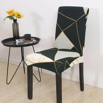 Geometric Elastic Dining Chair Cover Slipcover - Slipcover - Housmife - Mad Fly Essentials