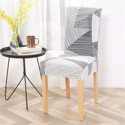 Geometric Elastic Dining Chair Cover Slipcover - Mad Fly Essentials