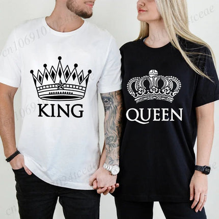 Gifts Decor Shirt Matching Couples KING QUEEN Plus Summer Tee - Gifts Decor - GUILAN - Mad Fly Essentials