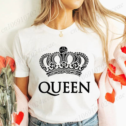 Gifts Decor Shirt Matching Couples KING QUEEN Plus Summer Tee - Gifts Decor - GUILAN - Mad Fly Essentials