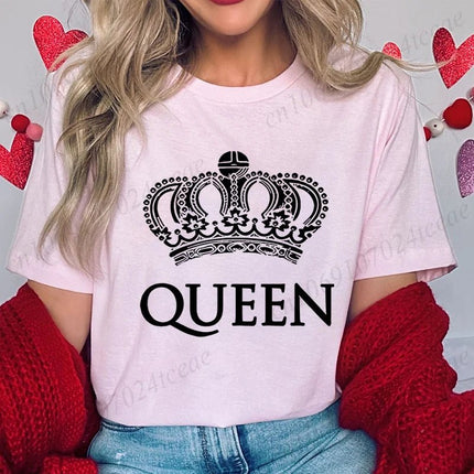 Gifts Decor Shirt Matching Couples KING QUEEN Plus Summer Tee - Gifts Decor - GUILAN - Mad Fly Essentials
