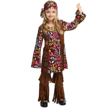 Girl 1960s Hippie Tassels Cosplay Costume Set - Costume Set - Cavalaria Costumes - Mad Fly Essentials