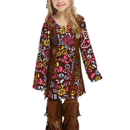 Girl 1960s Hippie Tassels Cosplay Costume Set - Costume Set - Cavalaria Costumes - Mad Fly Essentials