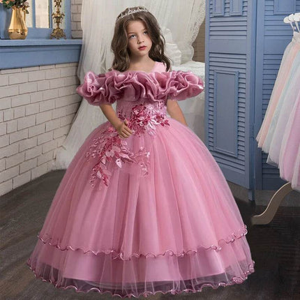 Girl 4 - 13Y Long Wedding Formal Party Dress - Party Dress - MyraKids - Mad Fly Essentials