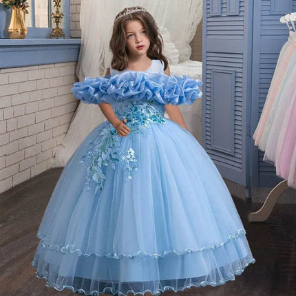 Girl 4 - 13Y Long Wedding Formal Party Dress - Party Dress - MyraKids - Mad Fly Essentials