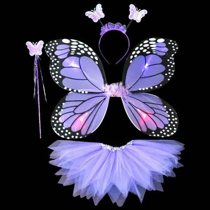 4pc LED Fairy Butterfly Girl Costume Set - Costume Set - Bear Leader - Mad Fly Essentials