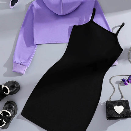 Girl Butterfly Black Vest Dress Clothing Set - Clothing Set - Lolocee - Mad Fly Essentials