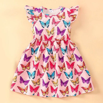 Girl Cartoon Animal Summer Ruffle Dress - Mad Fly Essentials
