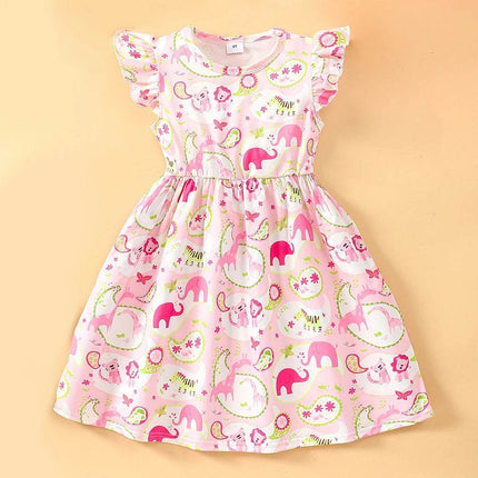 Girl Cartoon Animal Summer Ruffle Princess Dress - Princess Dress - Bibihou - Mad Fly Essentials