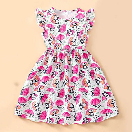 Girl Cartoon Animal Summer Ruffle Princess Dress - Princess Dress - Bibihou - Mad Fly Essentials