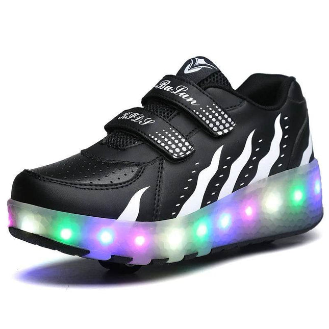 Girl Fashion Luminous Skate Sneakers Kids LED Shoes - Kids LED Shoes - DF.ECHO - Mad Fly Essentials