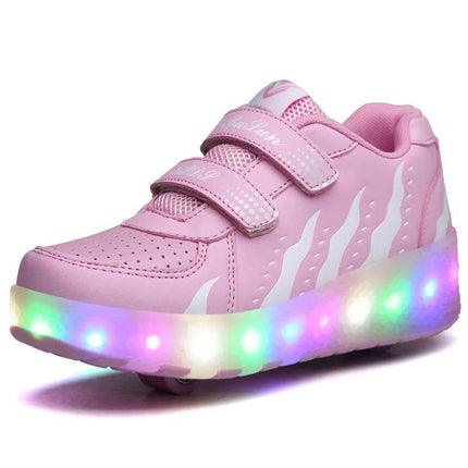 Girl Fashion Luminous Skate Sneakers Kids LED Shoes - Kids LED Shoes - DF.ECHO - Mad Fly Essentials