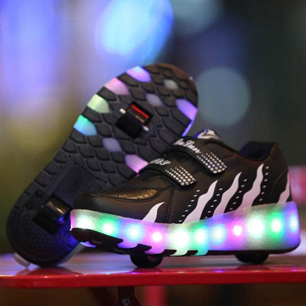 Girl Fashion Luminous Skate Sneakers Kids LED Shoes - Kids LED Shoes - DF.ECHO - Mad Fly Essentials