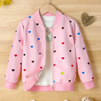 Girl Heart Zipper Autumn Casual Jacket - Jacket - VIKITA - Mad Fly Essentials