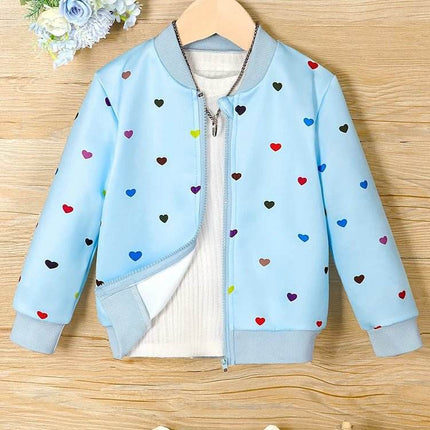 Girl Heart Zipper Autumn Casual Jacket - Jacket - VIKITA - Mad Fly Essentials