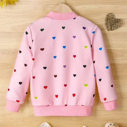 Girl Heart Zipper Autumn Casual Jacket - Jacket - VIKITA - Mad Fly Essentials